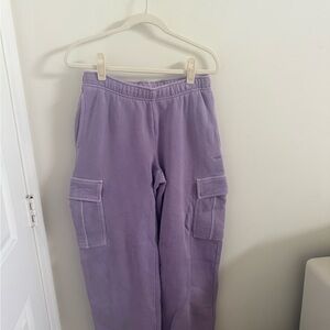 Aritzia TNA Women’s Lavender Cargo Sweatpants